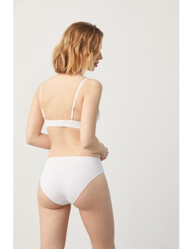 Braga midi de algodón con blonda en...