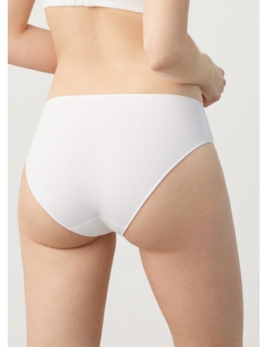 Braga midi de algodón con blonda en...