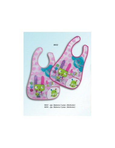 JUEGO BABEROS 2 PIEZAS MULTICOLOR...