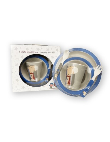 J. VAJILLA INFANTIL 5 PCS. MULTICOLOR...