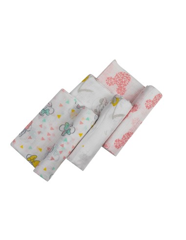 PACK 3 GASAS  MINNIE 80x80 CM INTERBABY
