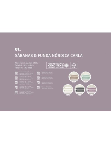 Juego de sábanas de algodón marca...