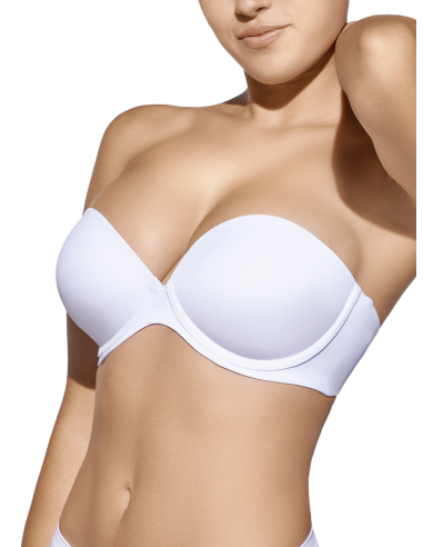 Sujetador sin tirantes con aros y...