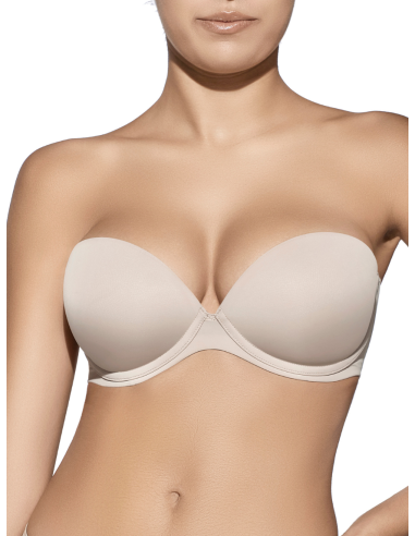 Sujetador sin tirantes con aros y...