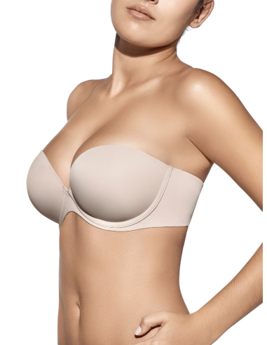 Sujetador sin tirantes con aros y...