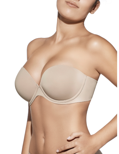 Sujetador sin tirantes con aros y...
