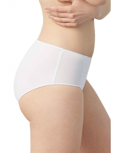 Braga alta de algodón con blonda...