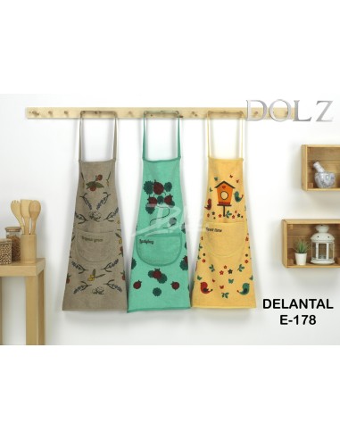 Delantal de cocina de rizo estampado...