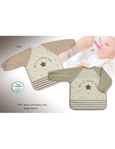 Babero con mangas de algodón marca...