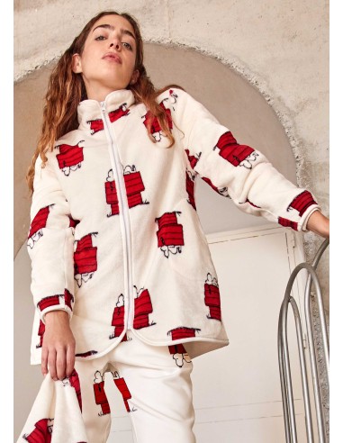 Bata corta de mujer con cremallera...