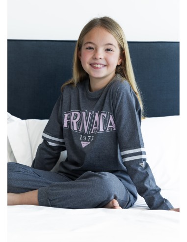 Pijama infantil de punto para niña...