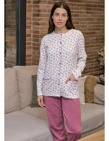 Pijama abierto de mujer de interlock...