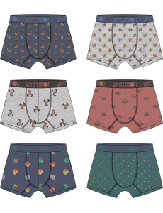 Bóxer infantil de algodón...