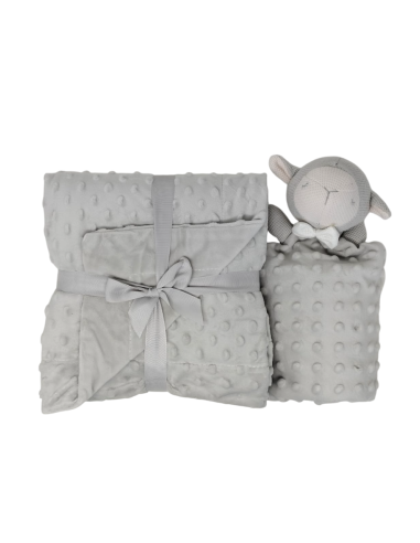 Caja de 12 mantas de topitos con dou...