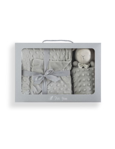 Caja de 12 mantas de topitos con dou...