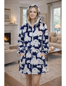 Bata corta de mujer con...