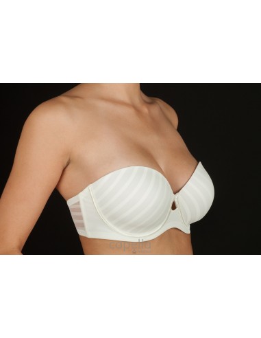 Sujetador sin tirantes con aros y...