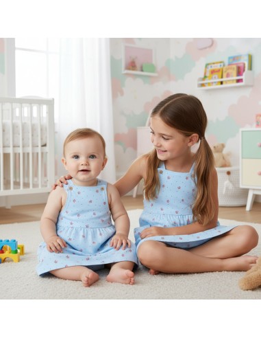 Vestido de tirantes para bebé y niña...