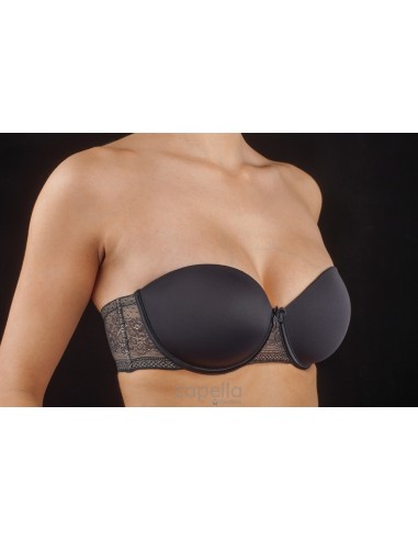 Sujetador sin tirantes con aros y...