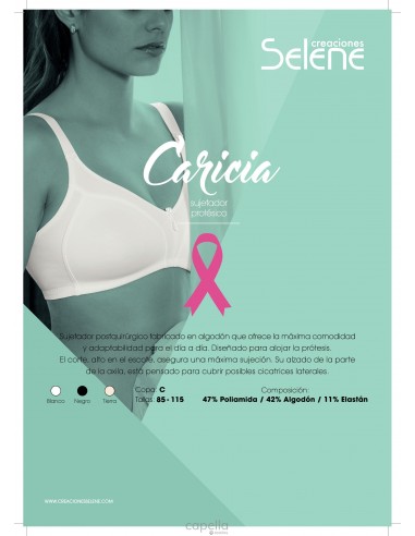 Sujetador protésico de algodón marca...