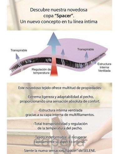 Sujetador con aros copa spacer marca...