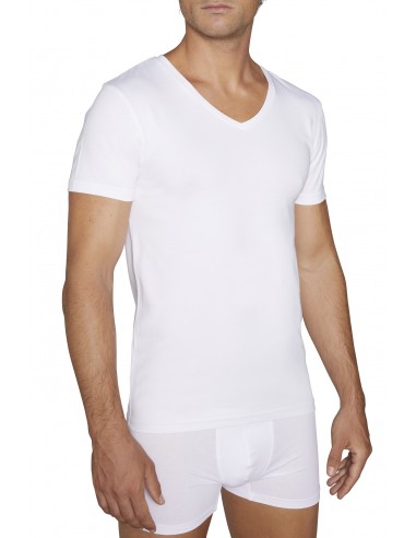 Camiseta de manga corta y cuello de...