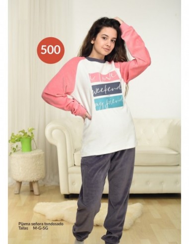 PIJAMA SEÑORA TERCIOPELO KINANIT 500
